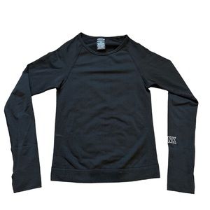 Pink: Athletic Black Long Sleeve Shirt